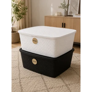 CANASTO RATAN 25L C/TAPA 48cm x 20cm - STAR